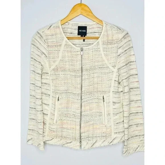 NIC + ZOE Dandelion Raw-Edge Jacket size PP NWT - Picture 9 of 12